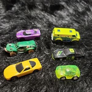 Colorful Toy Car Set . VINTAGE. 6 -- TOTAL.